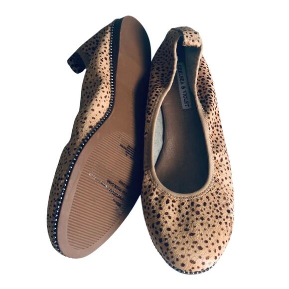 Chelsea & Violet 'Ruby' Women's 7 Calf Hair Leopard Print Ballet Flat - Picture 1 of 10
